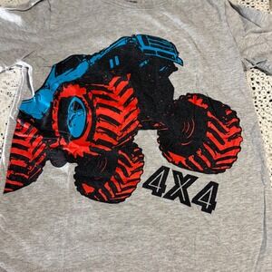 Kids Gray Oshkosh Originals 4x4 Monster Truck Graphic T-Shirt Size 10/12